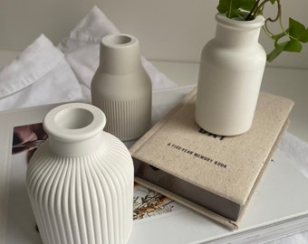 Small Minimal Concrete Vase | Minimalist | Modern | Decorative Vase | Boho Scandinavian Decor | Home Decor