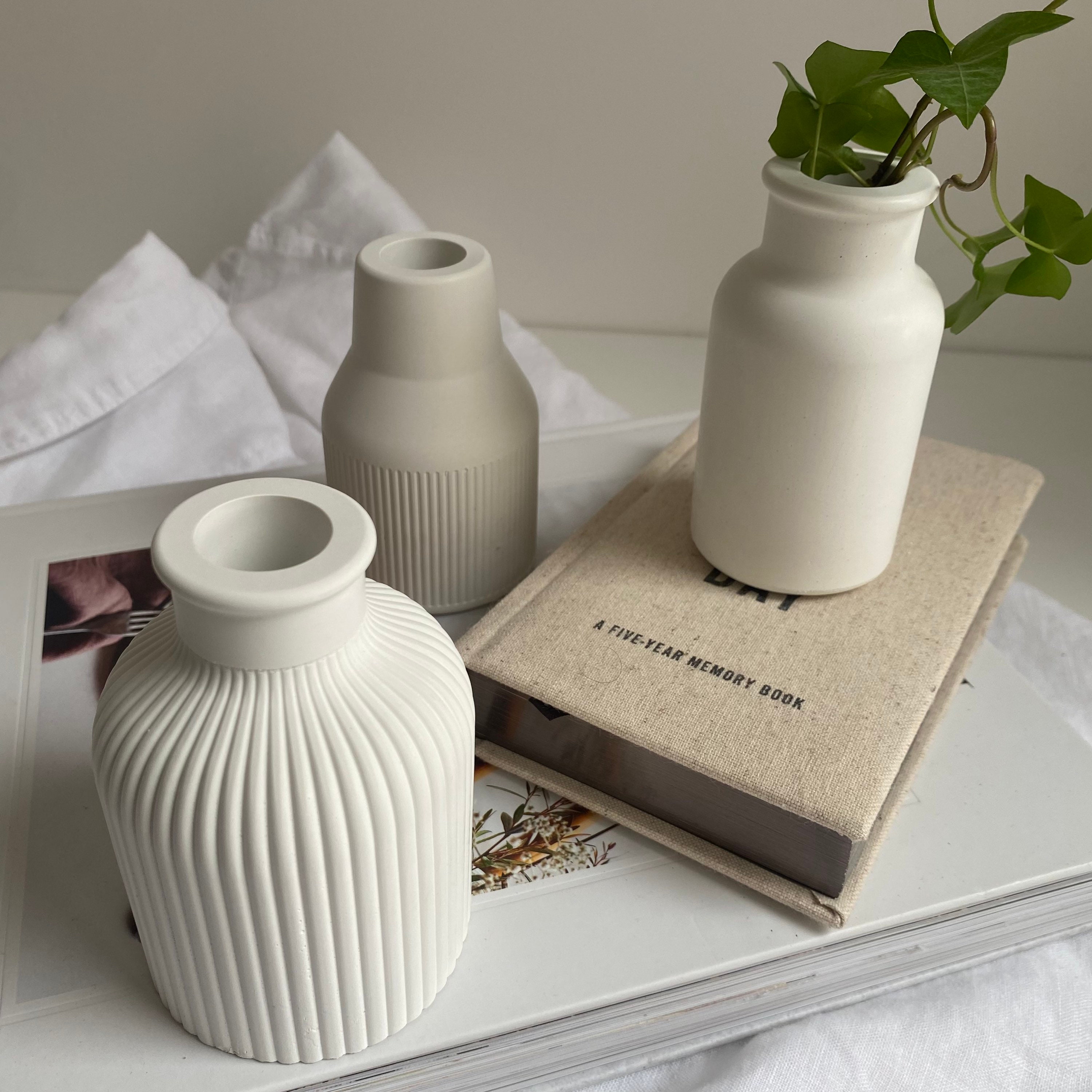 Small Minimal Concrete Vase Minimalist Modern Decorative Vase Boho  Scandinavian Decor Home Decor - Etsy