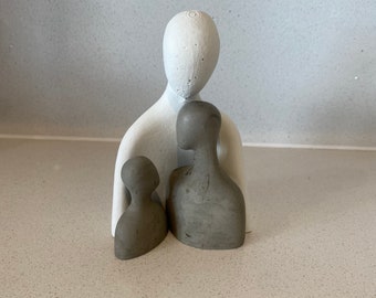 Concrete Family | Silhouette Ornament | Couple Family Ornament | Wedding Gift | Anniversary Gift