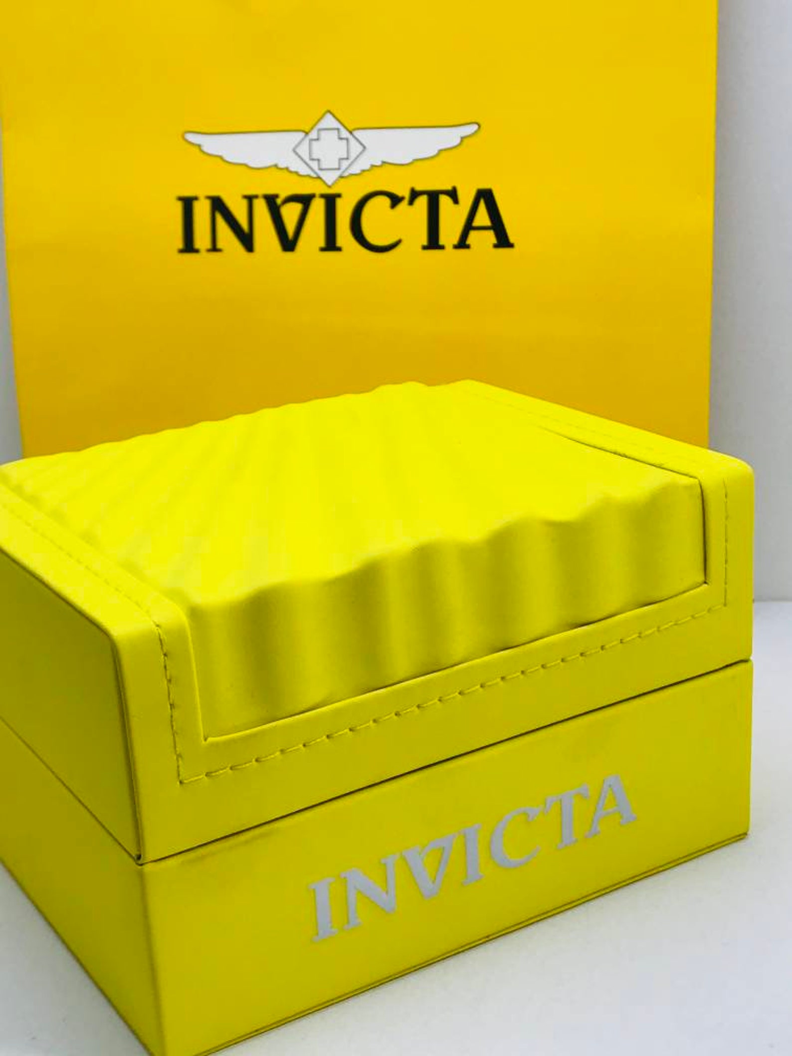 Luxury Yellow Invicta Watch Box New with carton sleeve outer Etsy