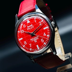 Vintage HMT Pilot Watch , Hand Winding {Hand-winding} Men&#39;s Watch Movement 17 jewels