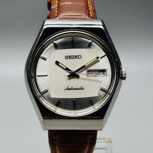 Rare Vintage Seiko 5 Automatic , Silver Dial, Silver Case, Day/Date  Caliber No. 6309, Men&#39;s Wrist Watch Japan Made