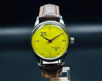 Vintage HMT Janata-horloge, handopwinder {handopwinder} herenhorloge, beweging 17 juwelen