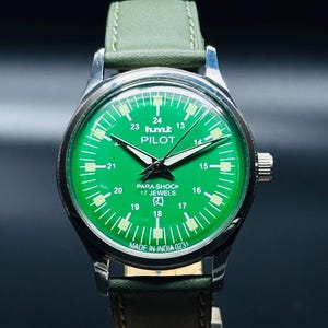 Vintage HMT Pilot Watch , Hand Winding {Hand-winding} Men&#39;s Watch Movement 17 jewels