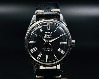 Vintage HMT Janata Deluxe-horloge, handopwinder {handopwinder} herenhorloge, beweging 17 juwelen