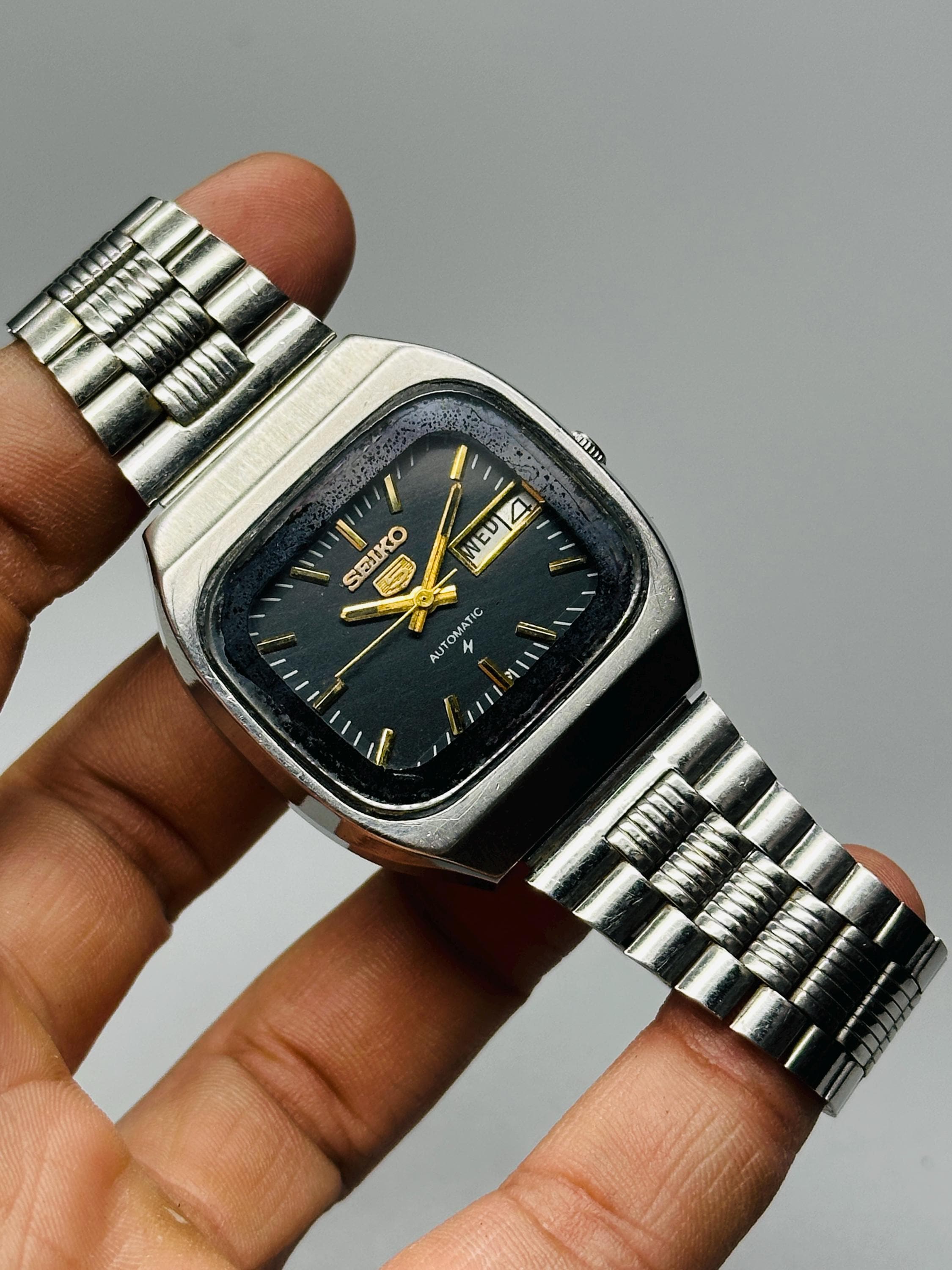 SEIKO セイコー SEIKO5 自動巻き ヴィンテージ SEIKO - 【個性的】セイコー5 メンズ腕時計 ブルー 六角 自動