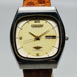 ヴィンテージ CITIZEN 自動巻き時計 黒文字盤 21 jewels Vintage Citizen Mechanical Automatic Black Dial @date