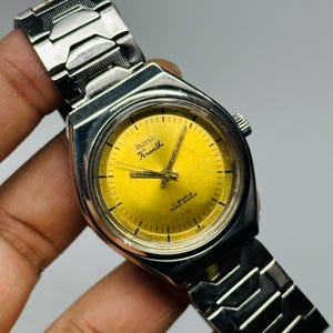 Rare Vintage HMT Kranthi Watch Dial Hand Winding {Hand-winding} Men&#39;s Watch Movement 17 jewels