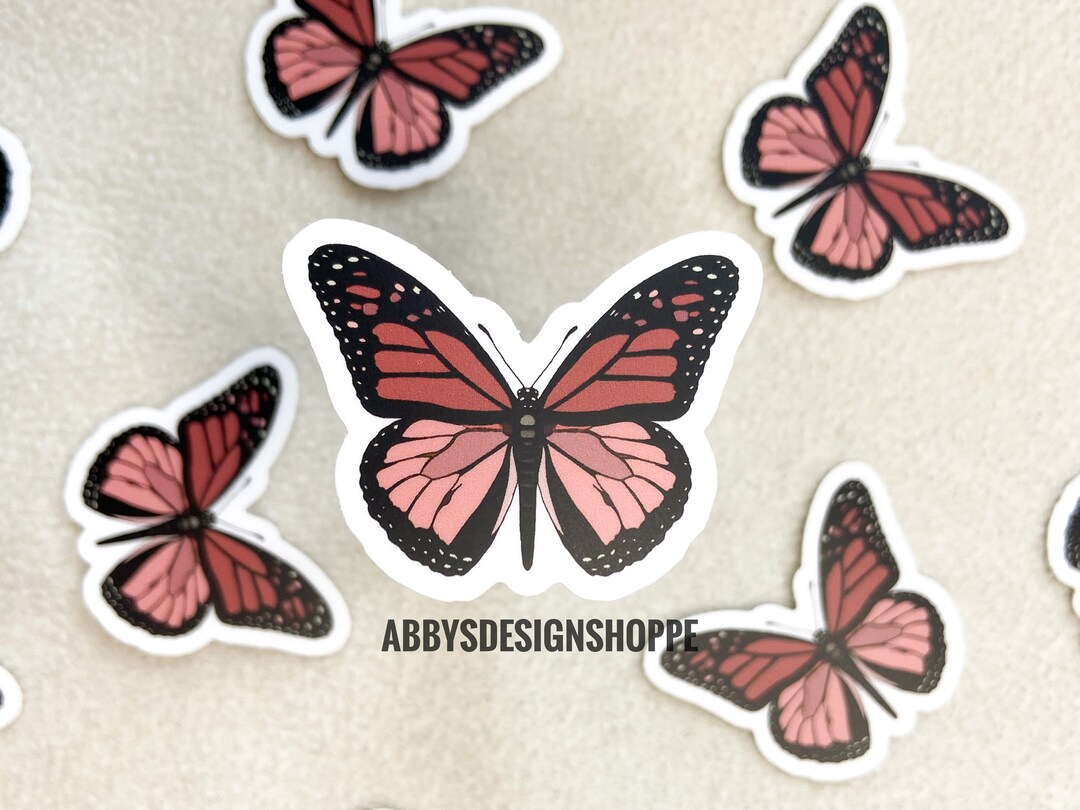 Mini Pink Butterfly Sticker Cute Small Sticker Phone Sticker Etsy