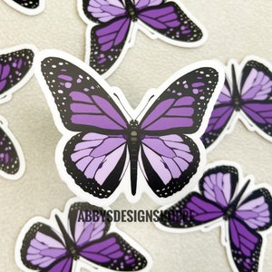 Schmetterling Aufkleber, wasserfester Aufkleber, Geschenke für beste Freunde, lila Schmetterlingsaufkleber, lila Aufkleber, Schmetterlingsaufkleber, Weihnachtsgeschenk