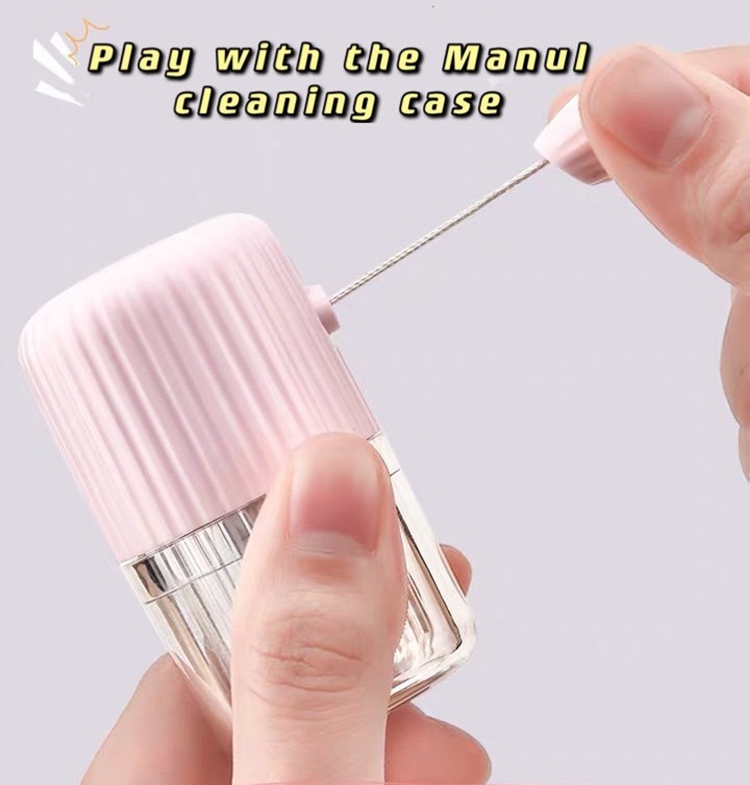 Manually Clean Contact Lens Cleaner Washer Cleaning Lenses Case