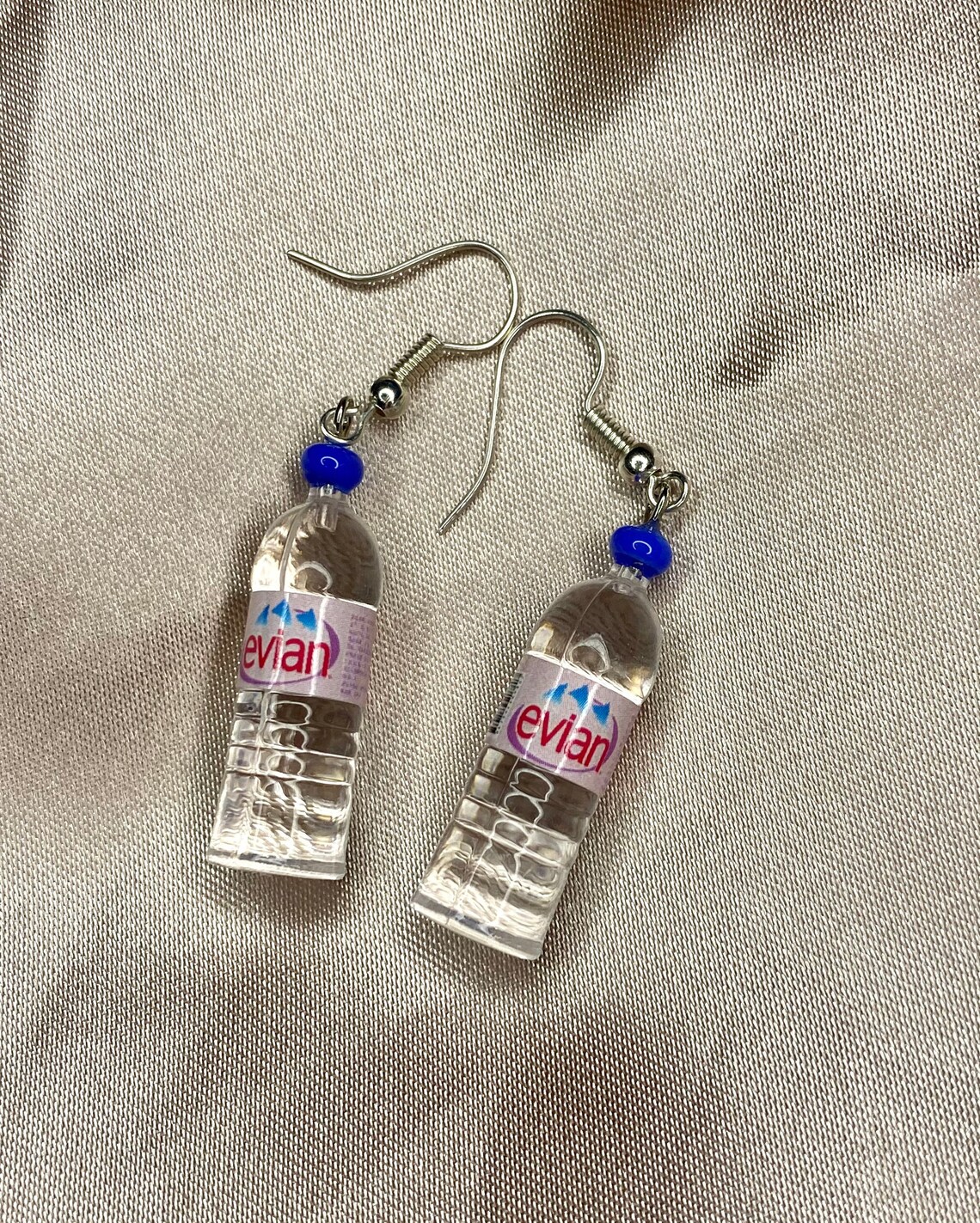 Evian Water Bottle Earrings Etsy