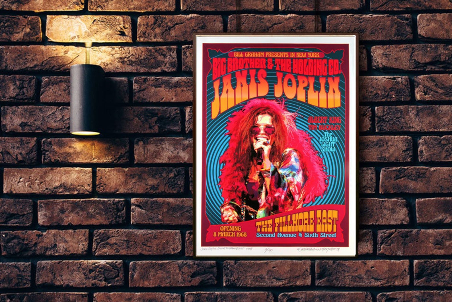 Janis Joplin Vintage Concert Poster Etsy