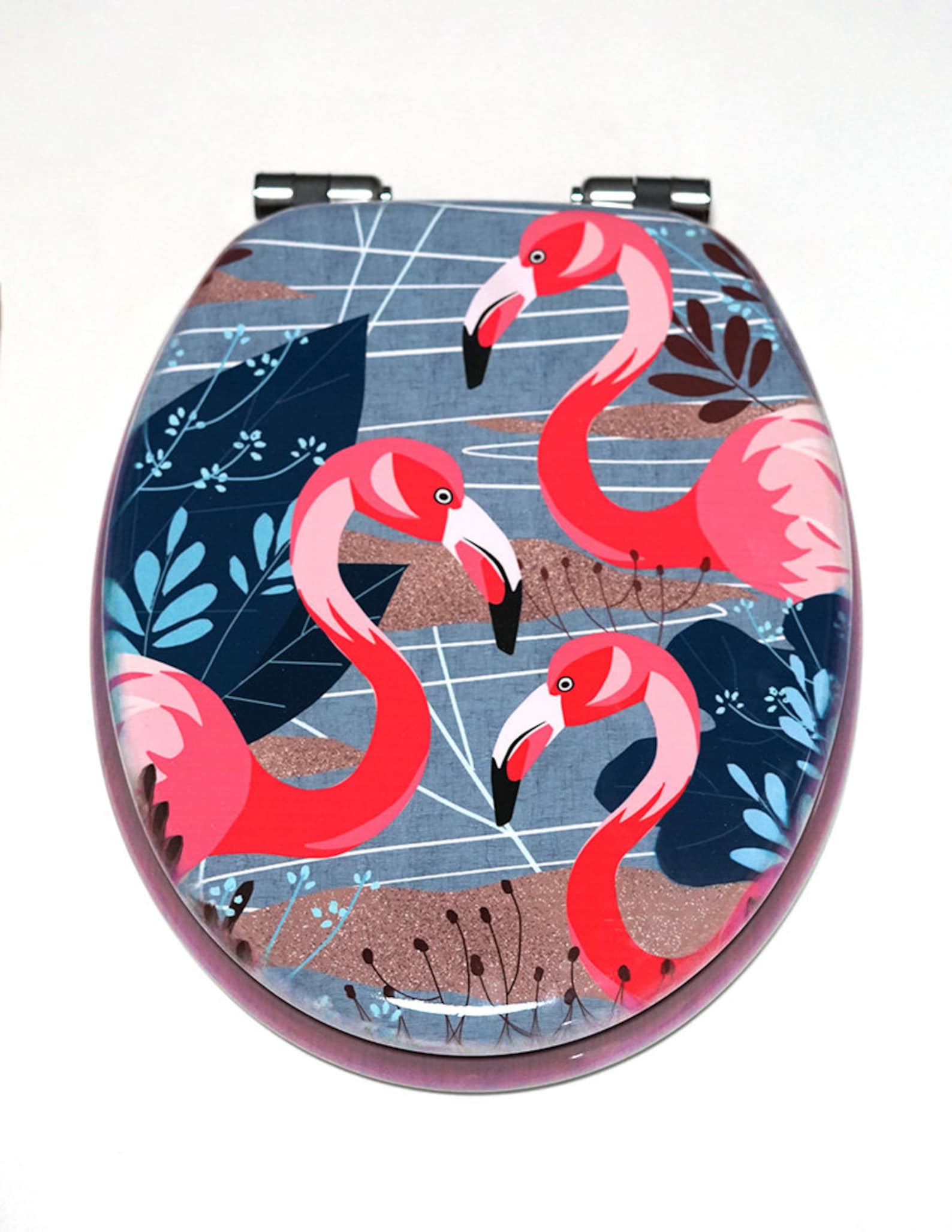 Wooden Toilet Seat Soft Close Custom Airbrushed Flamingo and Etsy