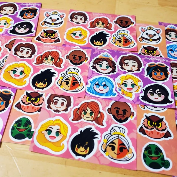 Tangled Stickers - Etsy