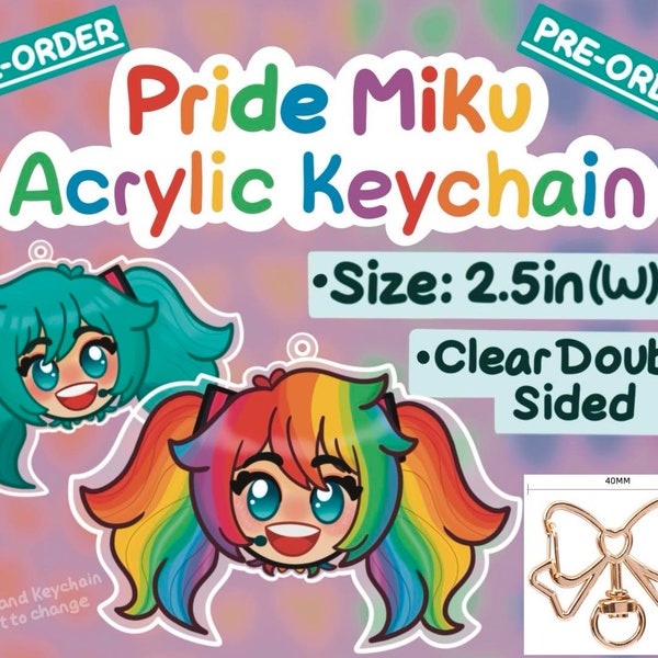PRE-ORDER Pride Hatsune Miku Acrylic Keychain!!