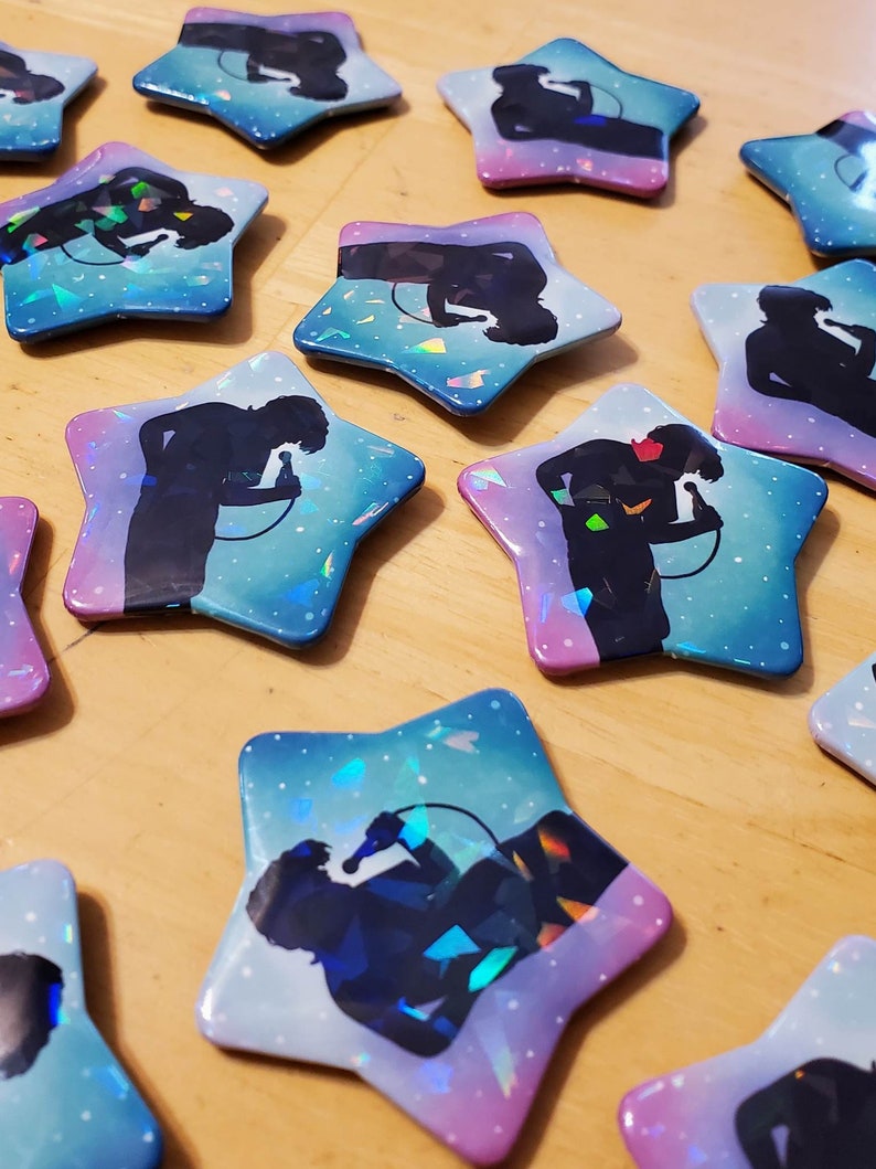 Inside Holo Star Button - Etsy