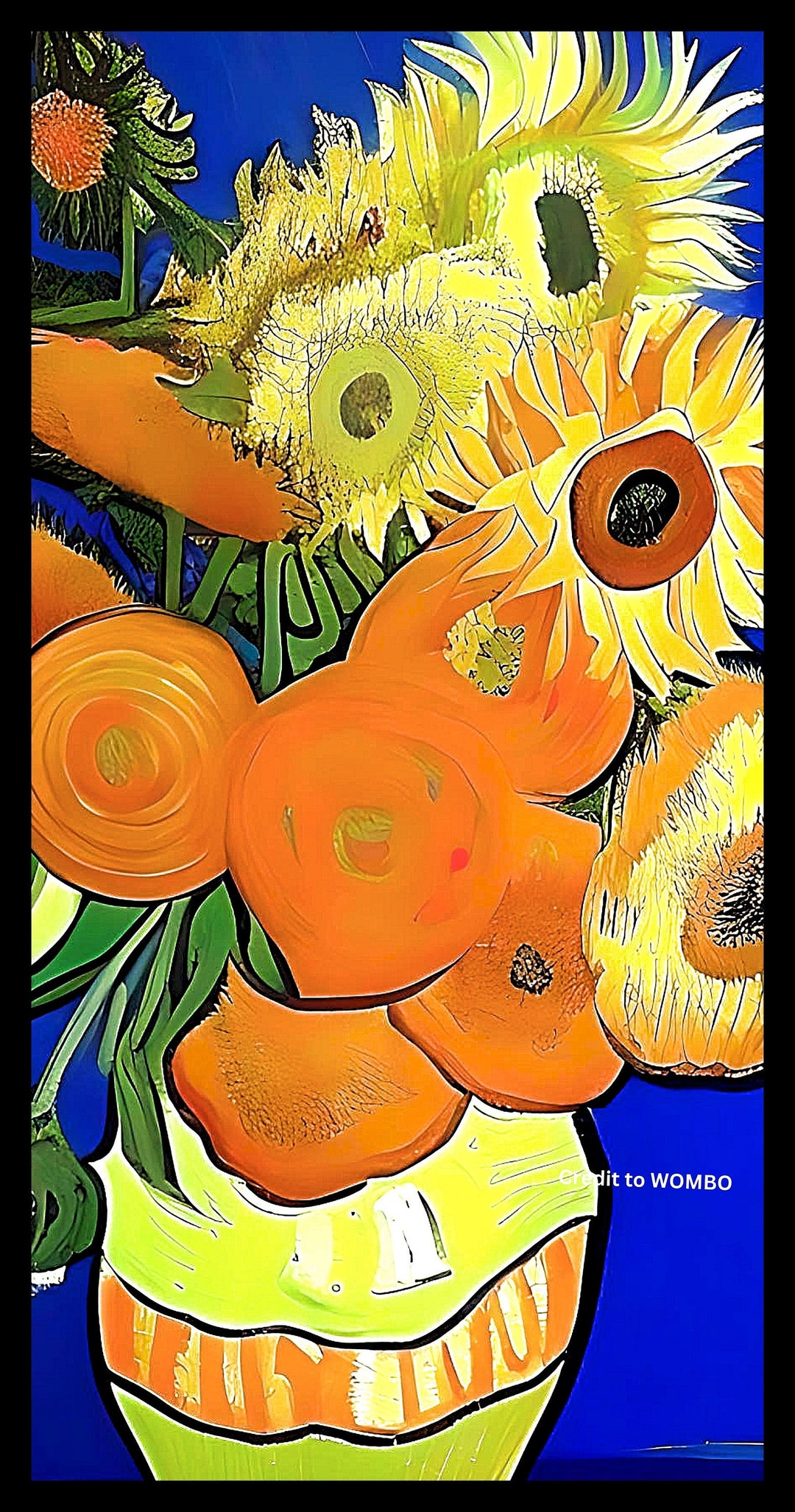 Flowers in a Vase Van Gogh Style Wall Art, Van Gogh Style Painting