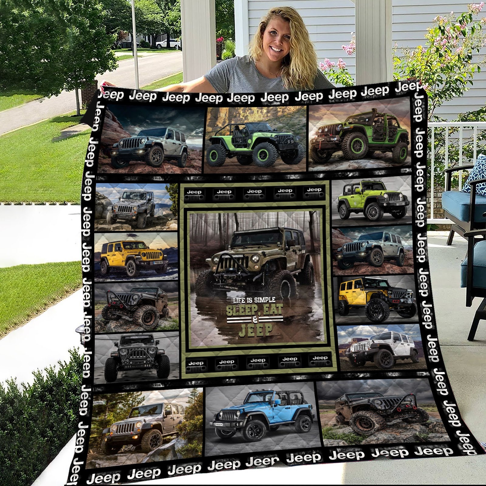 Jeep Quilt Blanket Love Jeep Fleece Blanket Throw AntiPilling Etsy