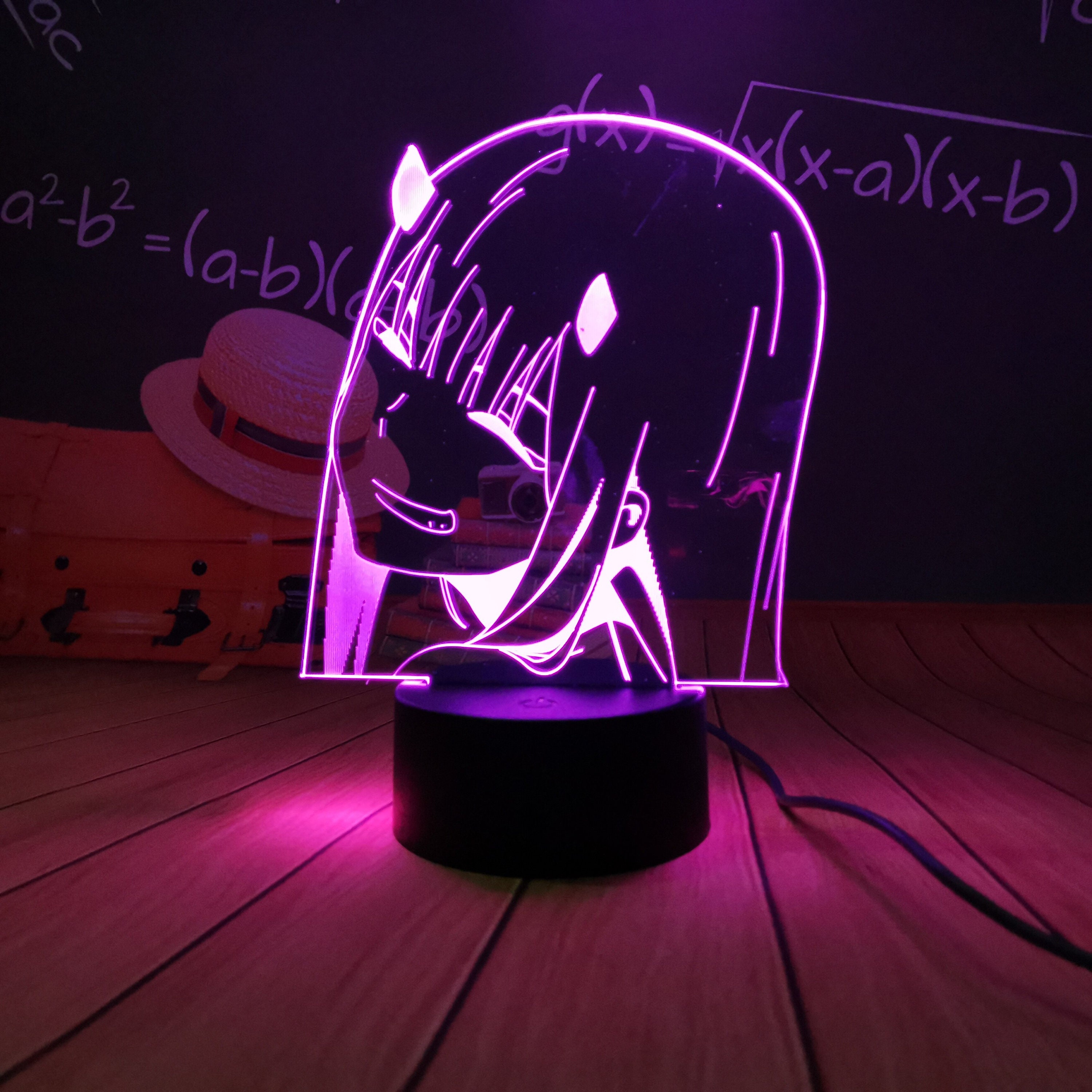 Anime Led Light Zero Two Led Lamp Led Nightlight Etsy