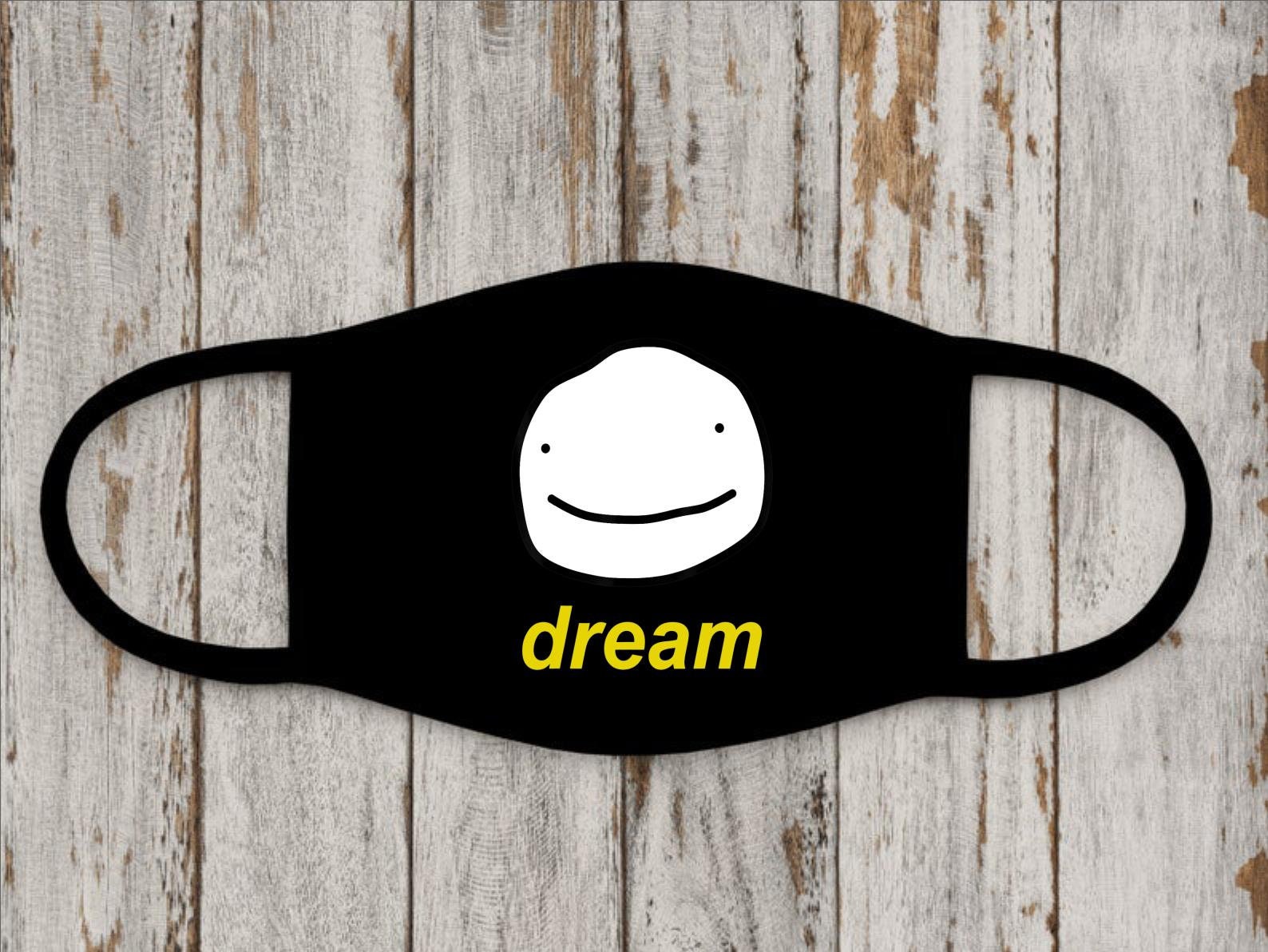 Dream Merch Cosplay Face Mask Dream Merch Smile Custom Name Etsy