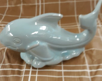 Ceramic Blue Whale Decor