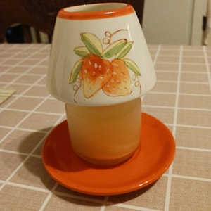 Candle Holder with Shade and Plate