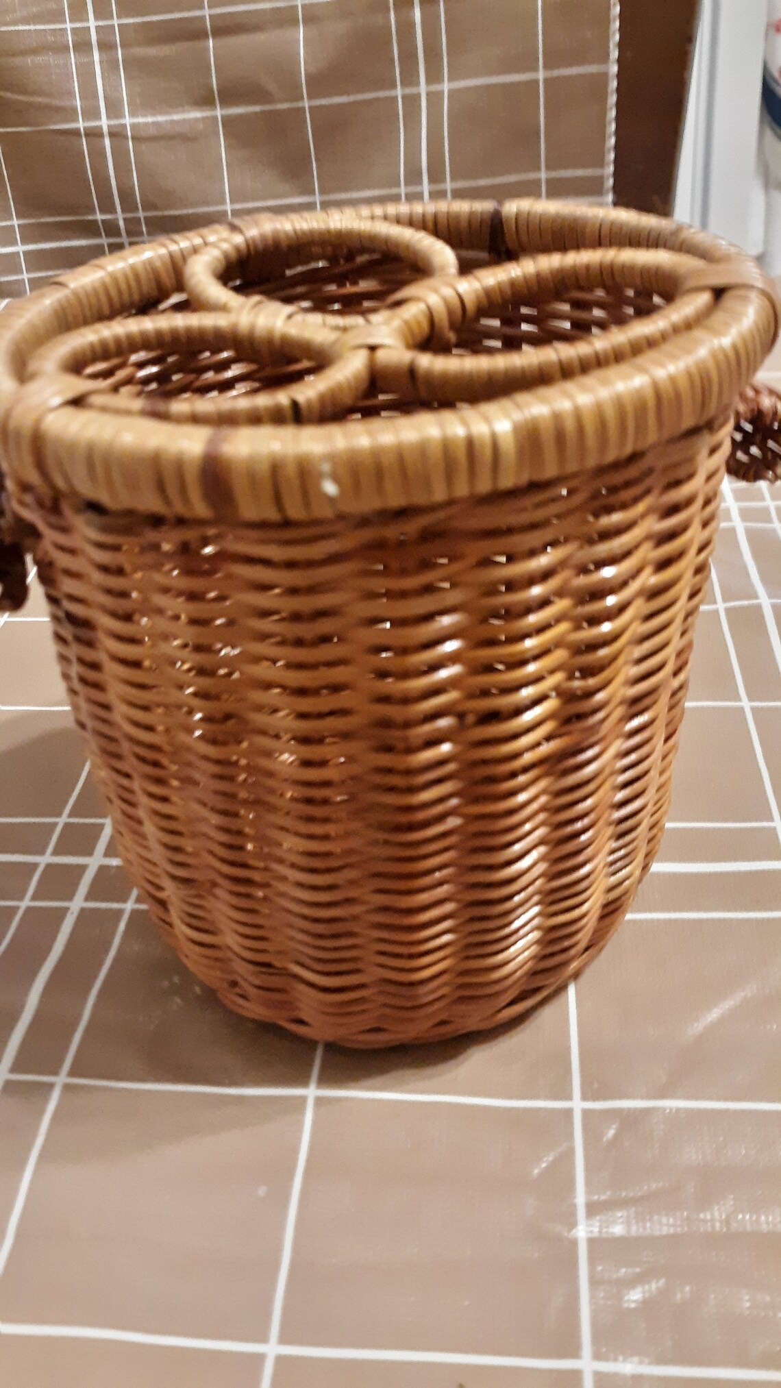 Wicker Silverware Basket With Strawberries Etsy UK
