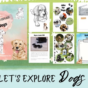 Let&#39;s Explore Dogs Workbook Unit Study