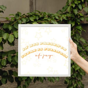 In his presence, there is fullness of joy, Christian wall print