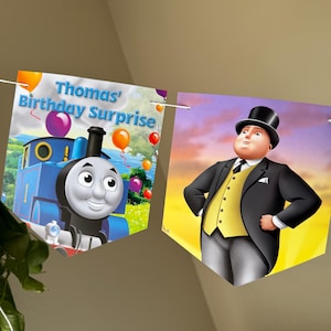 Thomas and Friends Birthday Surprise Book Paper Garland/ Thomas and Friends Book Paper Bunting / Thomas the Train Paper Decor / Train Party