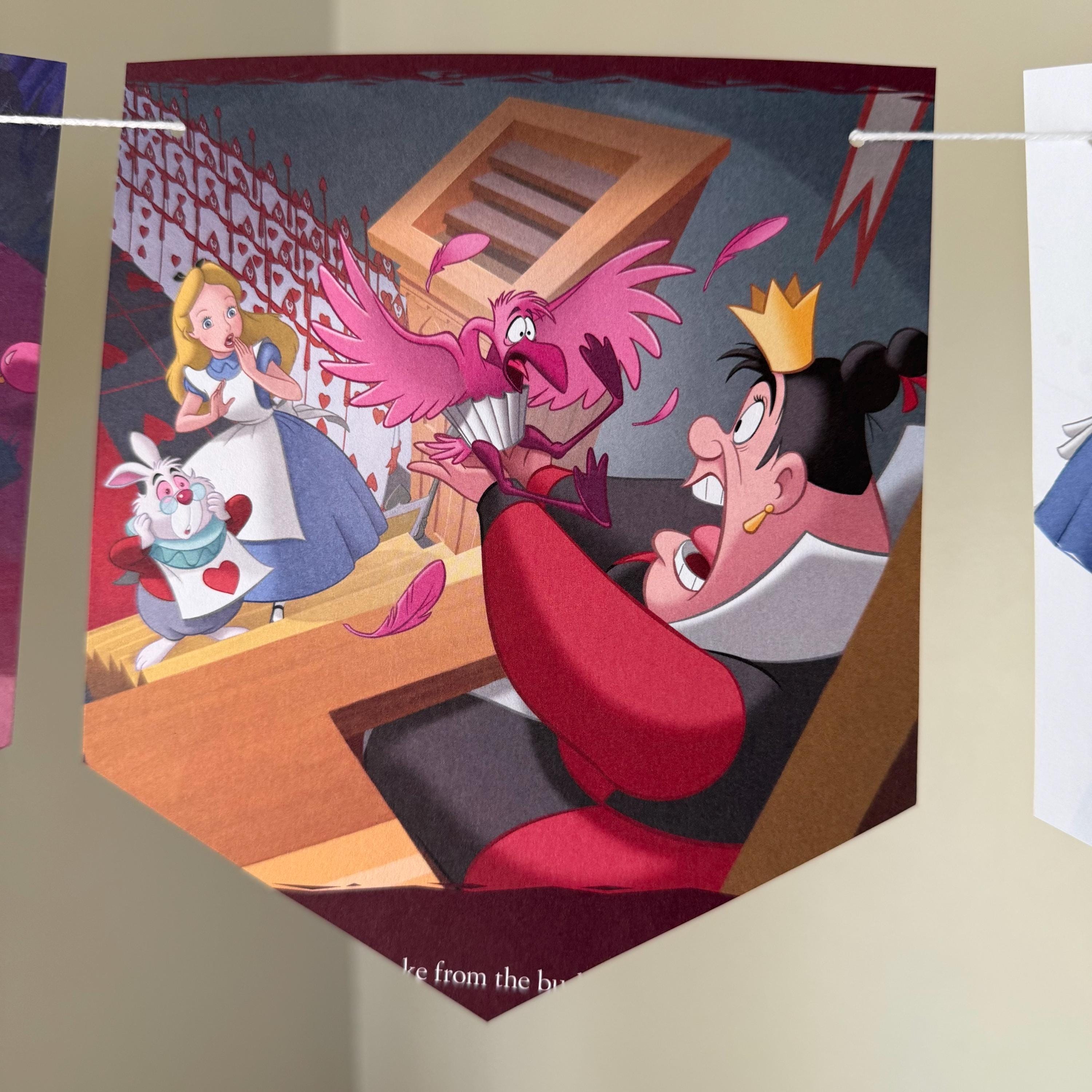 Alice in Wonderland A Snack for the Queen Book Paper Garland / Alice in ...