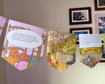 Berenstain Bears sagen ihre Gebete Papiergirlande / Gebete Papiergirlande / Berenstain Geburtstagspapiergirlande / Sonntagsschuldekor / Gebete