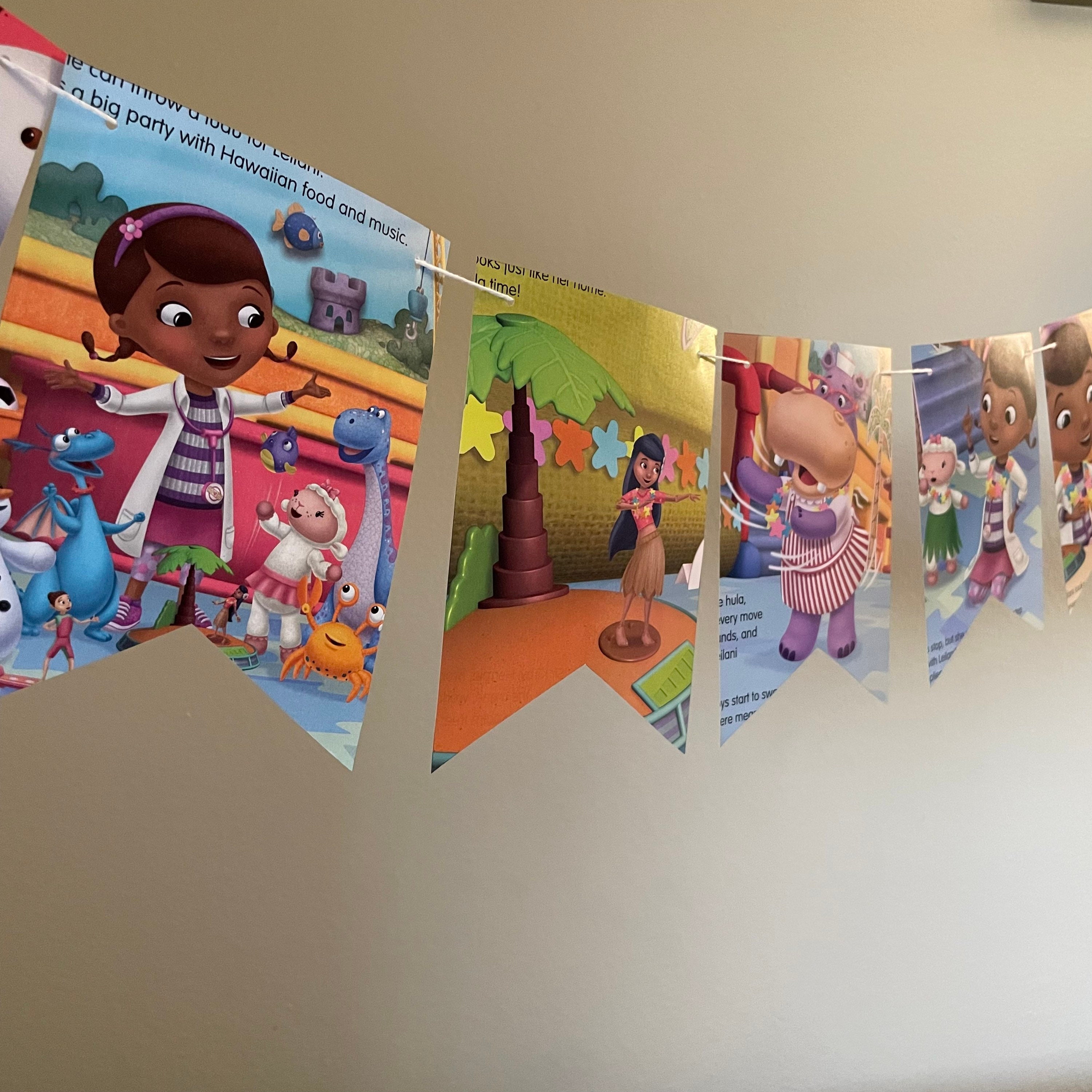 Doc Mcstuffins Book Paper Garland / Disney Doc Birthday Party Garland /  Disney Doc Theme Party / Luau Theme Birthday Party / Storytelling - Etsy, image size:3000x3000