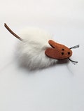 The Original Rosie Rat Cat Toy: Rabbit Fur & Leather, Handmade in USA