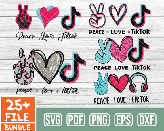 Download Peace Love Tiktok Svg Tiktok Svg Bundle Tiktok Logo Svg Tik Etsy