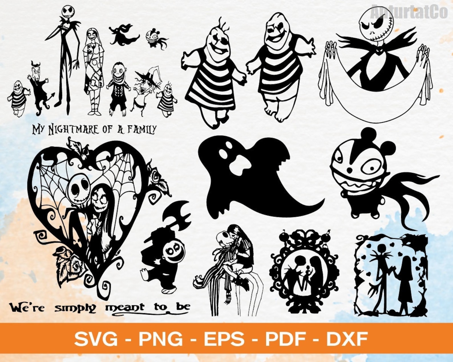 Nightmare Before Christmas Svg Bundle Jack Skellington Jack Etsy