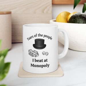 Monopoly custom gift idea, Monopoly cup, Monopoly funny mug, Board games lover, personalized monopoly present, family game, love monopoly