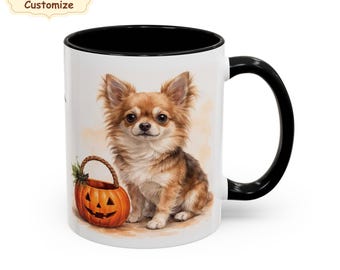 Chihuahua mug gift, Custom cup for dog lover, Personalized chihuahua, Chihuahua mom, love chihuahuas, new dog parent present, Halloween fall