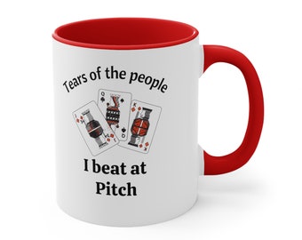 Taza de juego de cartas Pitch, idea de regalo divertida para jugador de cartas Pitch, juego de cartas Pitch, divertido regalo personalizado para jugador de cartas Pitch, taza personalizada para jugador de cartas Pitch