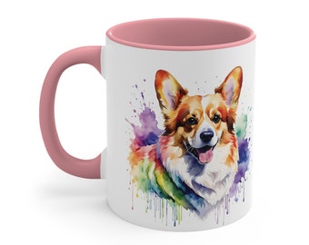 Corgi mug rainbow, Coffee cup Corgi parent, Love Corgis, Mug dog lover, Personalized corgi present, Christmas corgi, corgi mom, pride gift