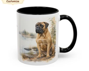 Custom Bullmastiff Dog mug Gifts, Bullmastiff cup,  dog lover mug, large breed, new dog mom, Christmas Bullmastiff personalised present