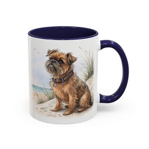 Brussels Griffon mug gift for dog lover, custom Brussels Griffon, personalized dog cup, Griffon Bruxellois, personalized mug, dog mom, beach
