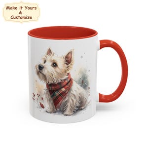 Scottie mug, Custom White Scottish Terrier dog, Dog lover cup, Scottie dad, Dog mom gift idea, custom Terrier, Christmas dog present