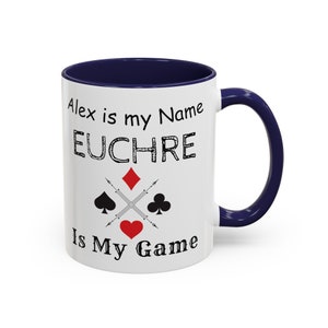Euchre Becher, lustiges individuelles Euchre Geschenk, Kartenspielliebhaber, Euchre Kartenspieler, einzigartiges personalisiertes Geschenk, Euchre Champion, maßgeschneiderte Tasse