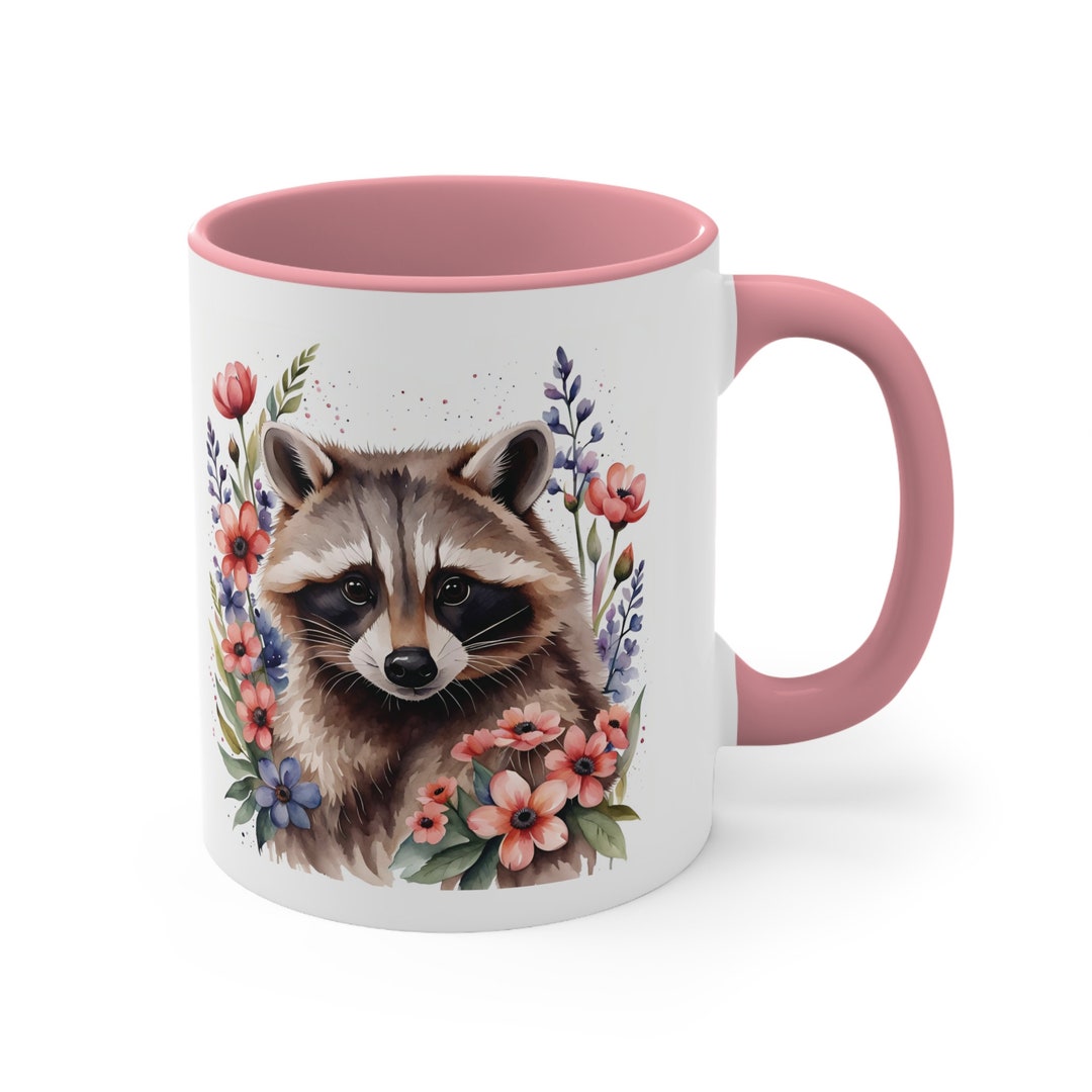 Personalized Raccoon Mug, Custom Cup for Raccoon Lovers, Woodland ...