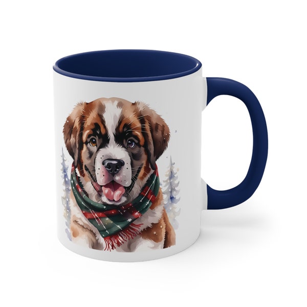St Bernard puppy mug, Saint Bernard dog, Dog lover cup, St Bernard dad, Dog mom gift idea, custom st bernard, Christmas dog present