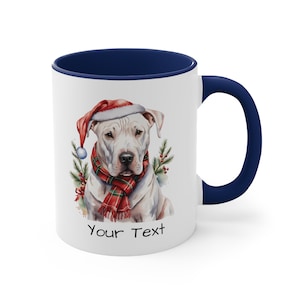 Caneca Dogo Argentino, presente personalizado para cachorro Dogo Argentino, caneca para amantes de cachorros, pai de cachorro, presente para mãe de cachorro, presente personalizado Dogo Argentino, raça grande
