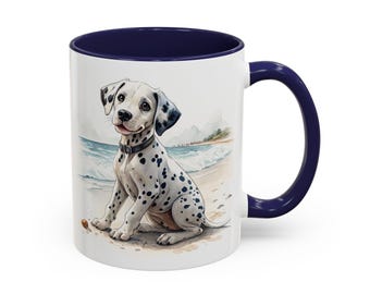 Dalmatian mug gift for dog lover, custom Dalmatian dog mug, personalized dog cup, new dog mom gift Christmas, dog dad, love Dalmatians