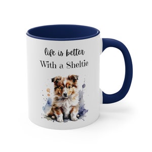 Shetland Sheepdog mug, Custom Sheltie Coffee cup, Love dogs, Mug for dog lover, Personalized Sheltie puppy gift, Shetland breed